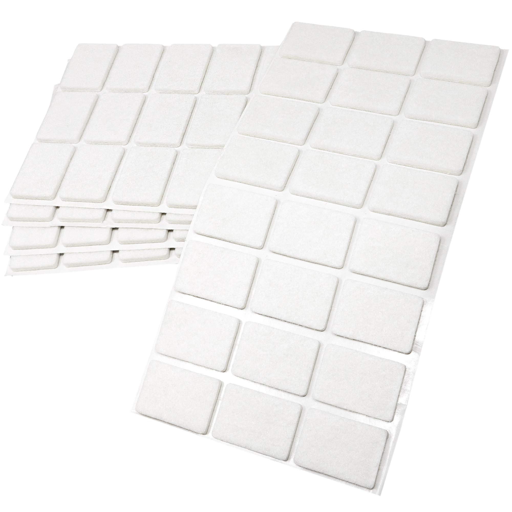 Adsamm 120 x self-Adhesive Felt Pads White 0 98x1 38 25x35 mm Rectangular 0 138 3 5 mm