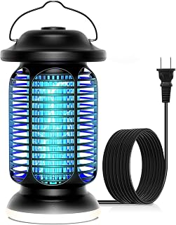 AMUFER 18W Bug Zapper Indoor Outdoor: 100% Mosquito Kill Boost, Blue-Violet UV Light, 1 Acre Coverage for Patio Backyard