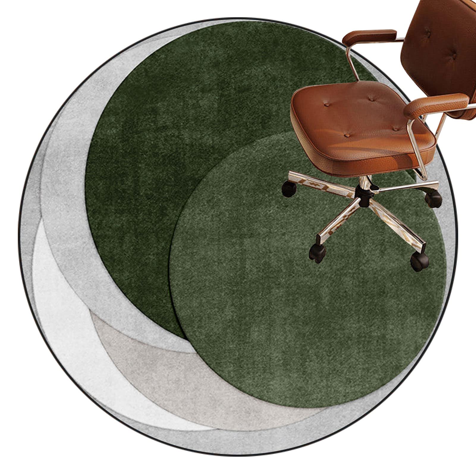 Office Chair Mat For Hardwood Floor Mat For Carpeted Floor Protector Mat For Desk Chair Computer Chair Mat Protector Chair Carpet For Home And Office Protects Floors Anti-skidding Round Rug 100 cm