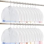 Foraineam 20 Couvertures d'épaules en emballage Protecteurs de costumes Revêtement respirant Couvre-poussières pour costumes, manteaux, vestes, rangement de tenue