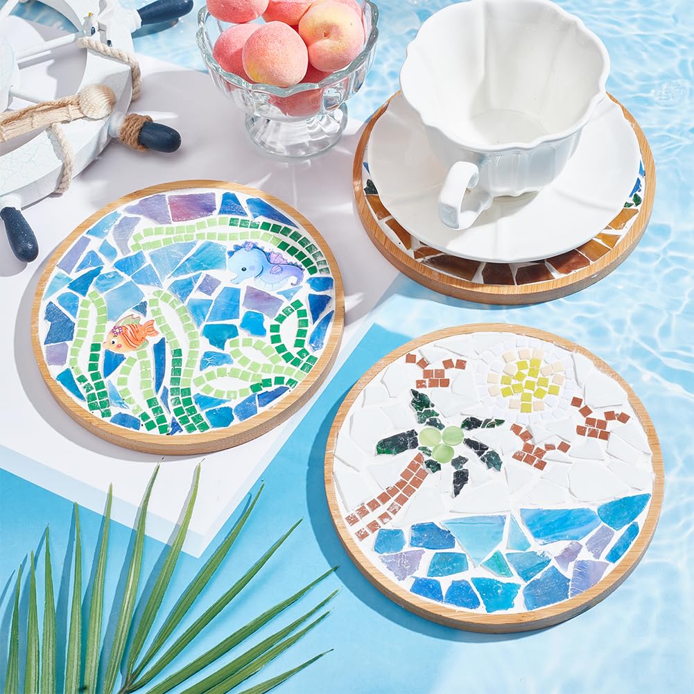 Kit Mosaïque Créative Baleine En Verre - 2 Ensembles Avec Carreaux Bleus - Art Suspendu DIY Pour Adultes Débutants