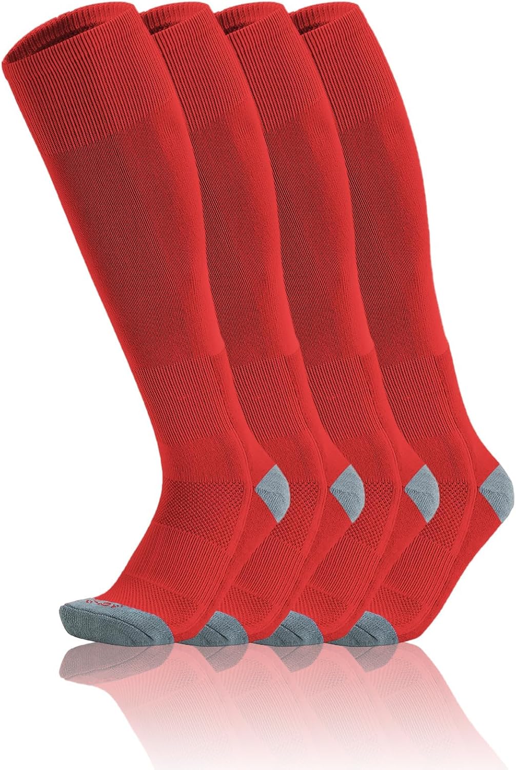 QBK Toddler Baseball Socks Youth Softball Tee Ball Kids Soccer Socks for Boy Girl 2 Pairs