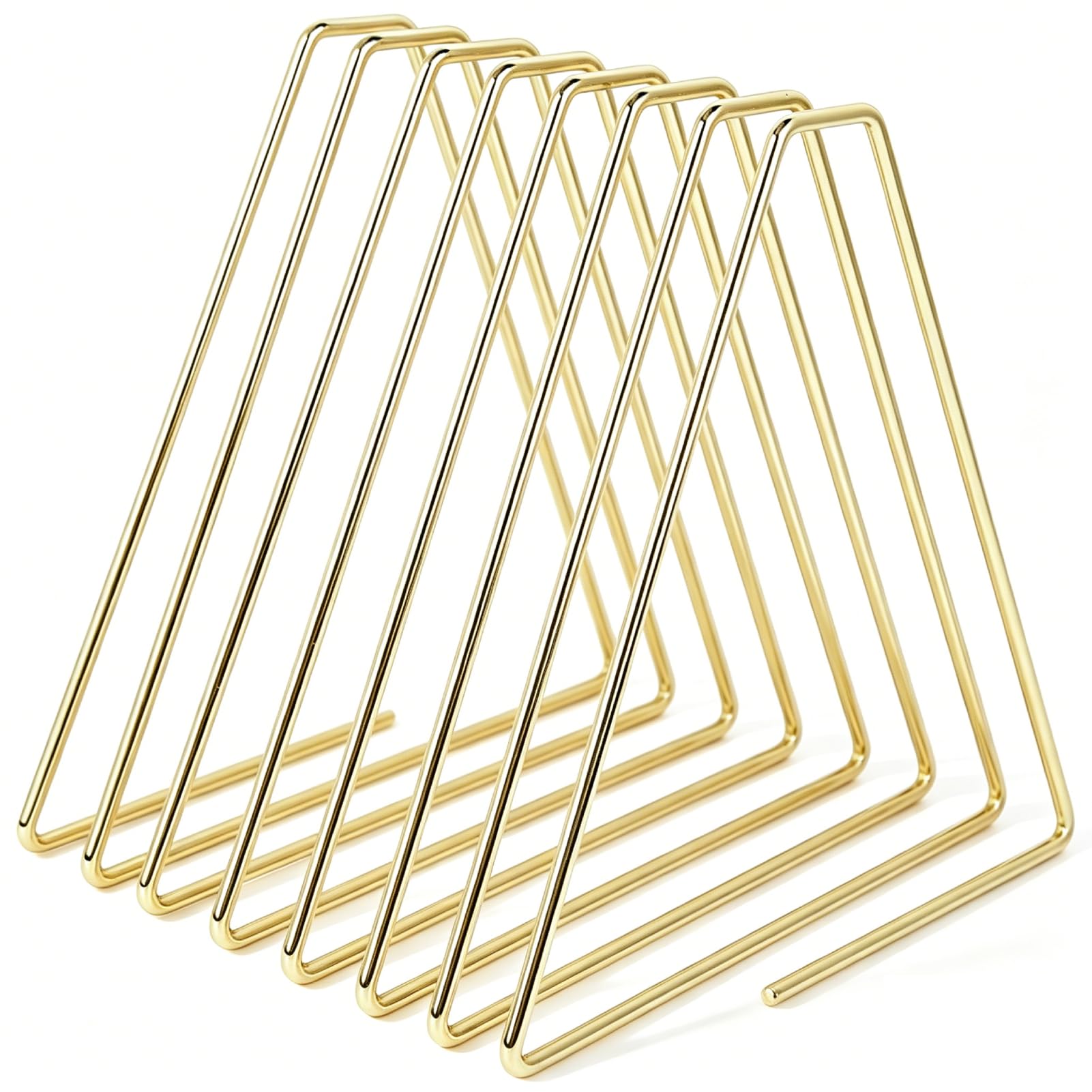 Trieur de fichiers de bureau en métal doré au design minimaliste
