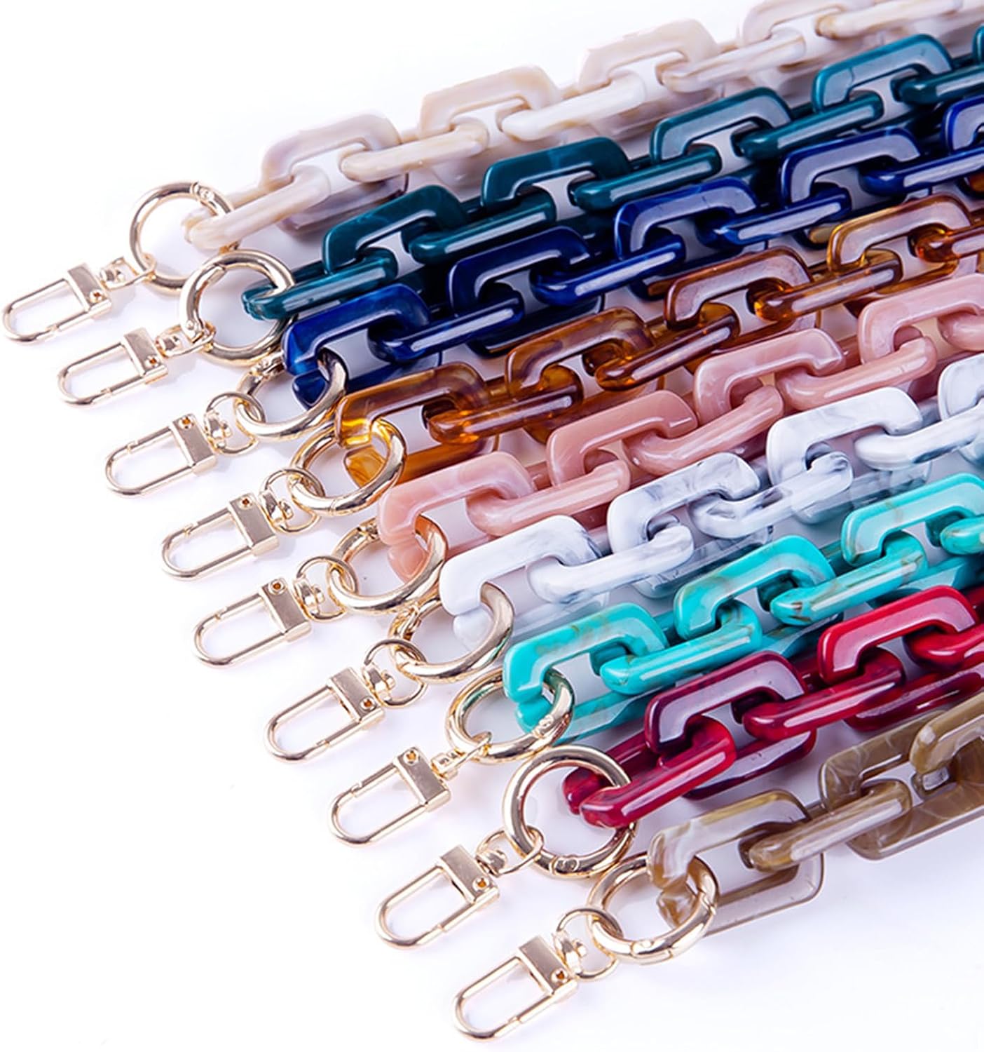 Acrylic Resin Chain Purse Strap 23.6IN Purse Transparent Chain DIYBagChain Gift for Office,Travel & DIY Creator - Image 9