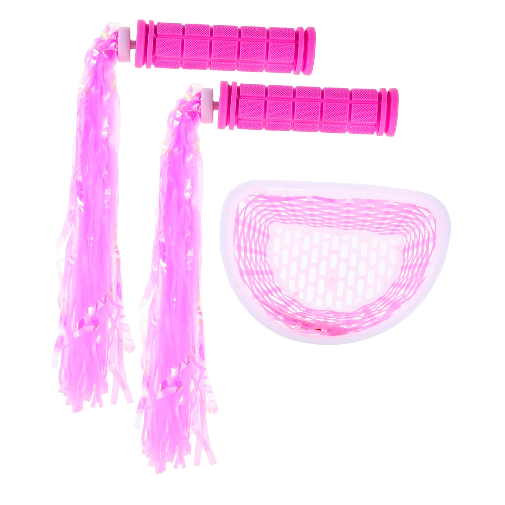 POPETPOP 1Set Bike Accessories Decorative Handlebar Covers Streamers and Basket for Bicycles and Scooters Durable Easy to Install for Boys