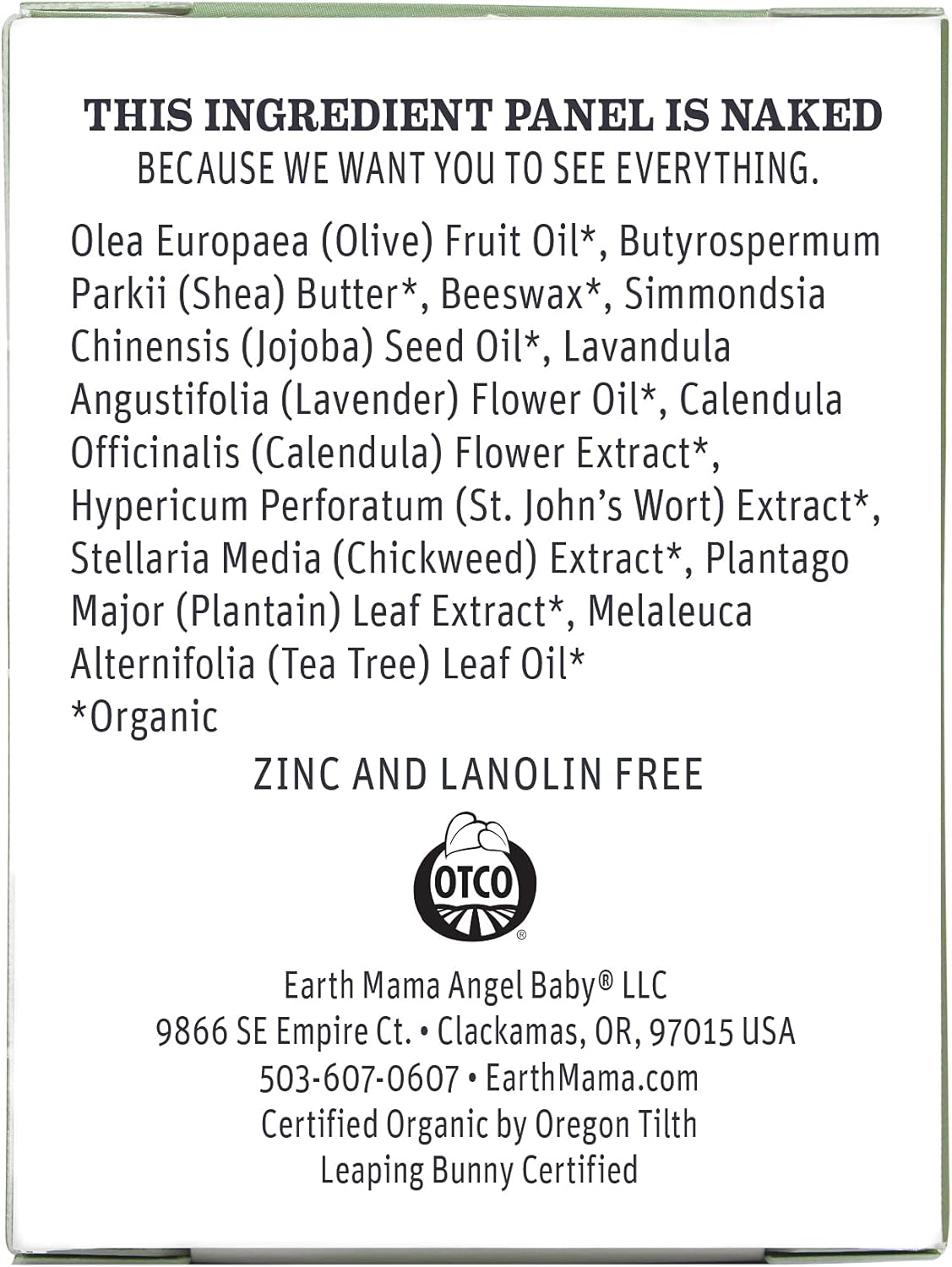 Organic Diaper Balm by Earth Mama Safe Calendula Cream to Soothe and Protect Sensitive Skin, Non-GMO Project Verified, 2-Fluid Ounce : Everything Else