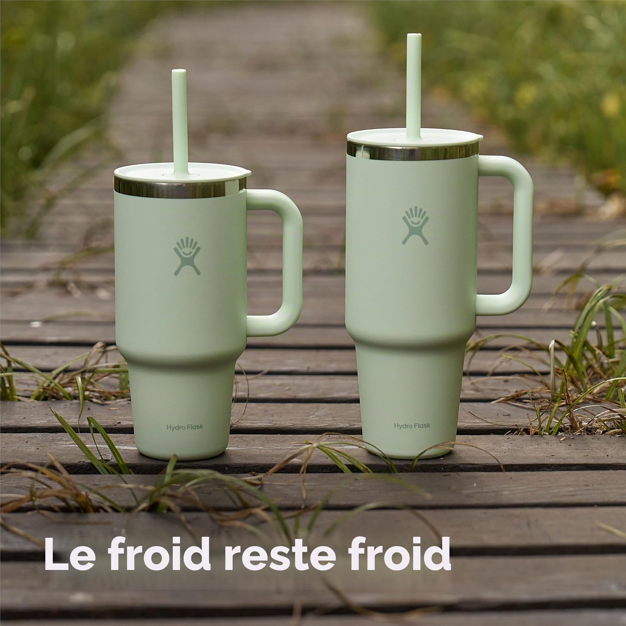 Hydro Flask - Travel Tumbler - Gobelet de voyage 1180ml (40 oz) avec couvercle à paille pressé refermable - Acier inoxydable - Couvercle résistant aux éclaboussures - Black