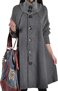 [Sakunaca] チェスターコート メルトンコート 立ち襟 レディース 秋 冬 防風 防寒 暖かい マント ロング丈 大きめ ゆったり きれいめ スタイリッシュ トレンチコート カジュアル 通勤 お出かけ