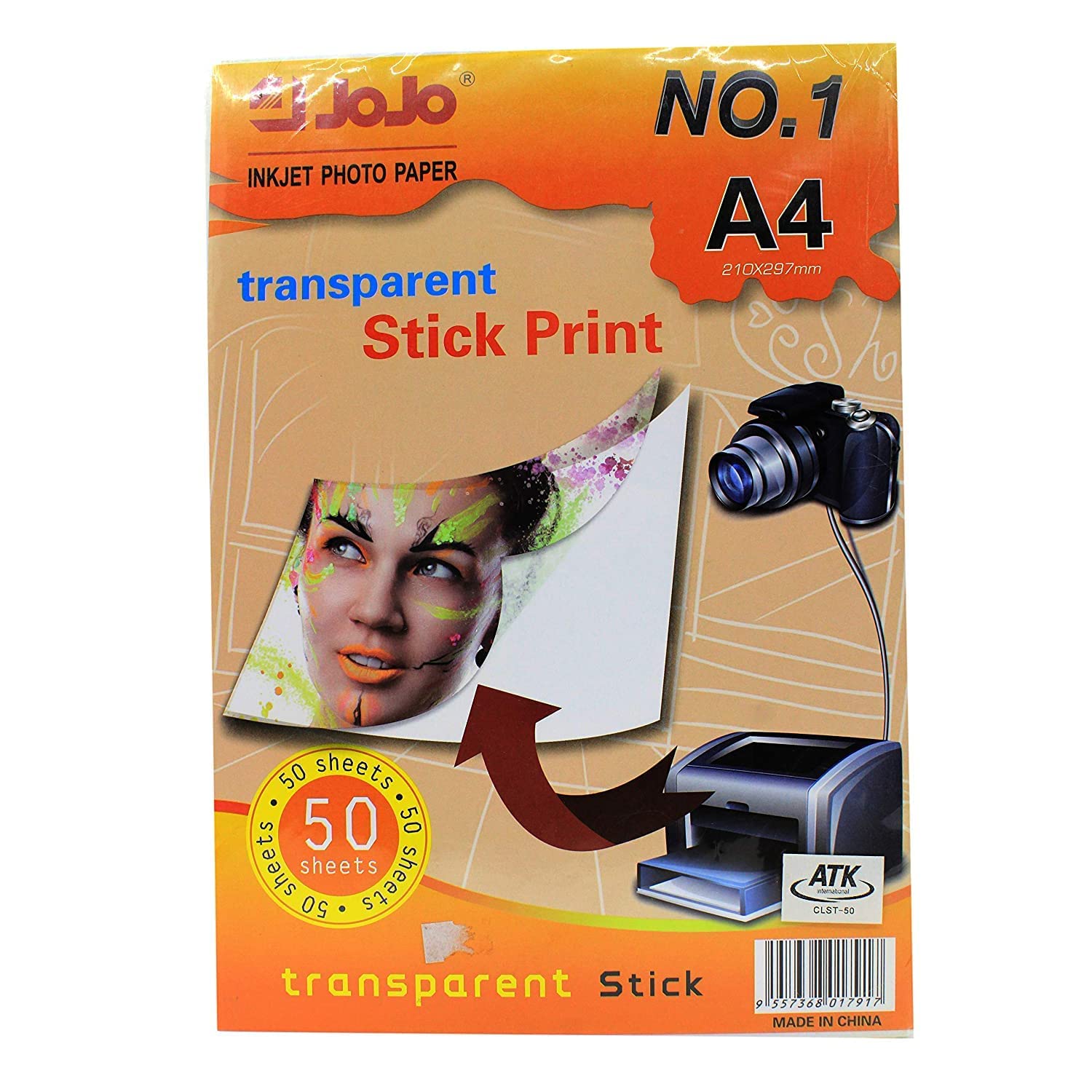 AGL A4 Printing Paper for Sticker (Transparent, 50 Sheet)
