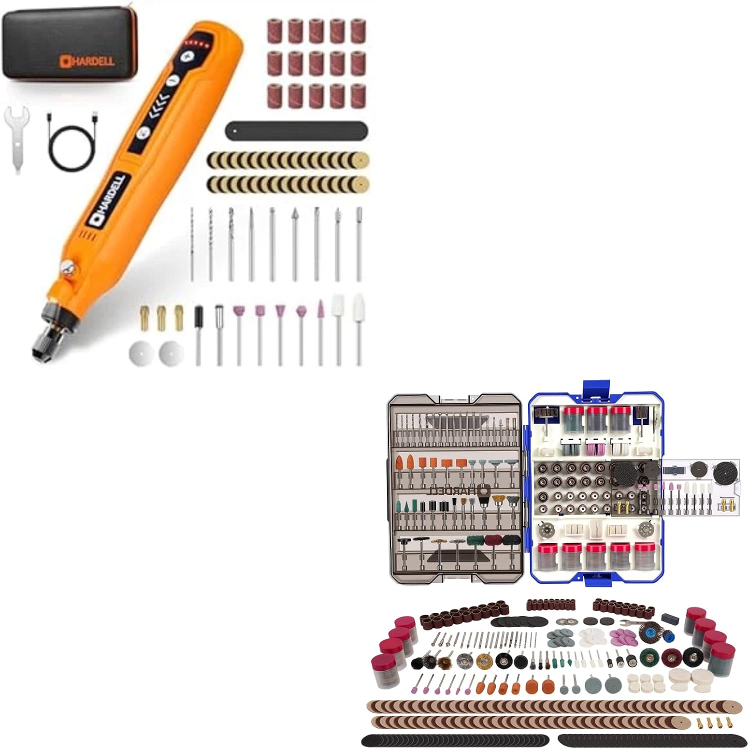 HARDELL Mini Cordless Rotary Tool & 618pcs Rotary Tool Accessories