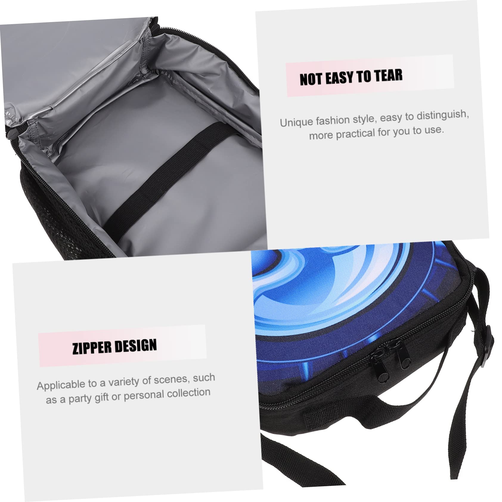 ABOOFAN 3piezas Bolsa De Almuerzo Para Estudiantes Mochila Térmica Diseño De Calavera Para Picnic y Uso Diario Liviana y Resistente Gran Capacidad y Fácil De Transportar