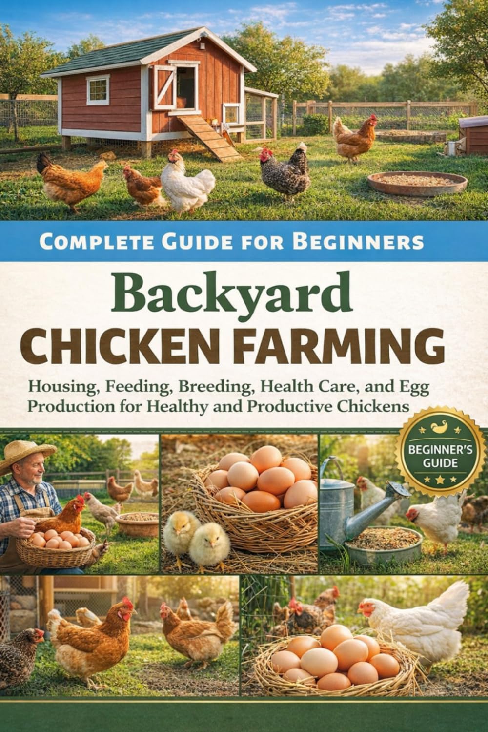 Backyard Chicken Farming Complete Guide for Beginners: Housing, Feeding, Breeding, Health Care, and Egg Production for Healthy and Productive Chickens