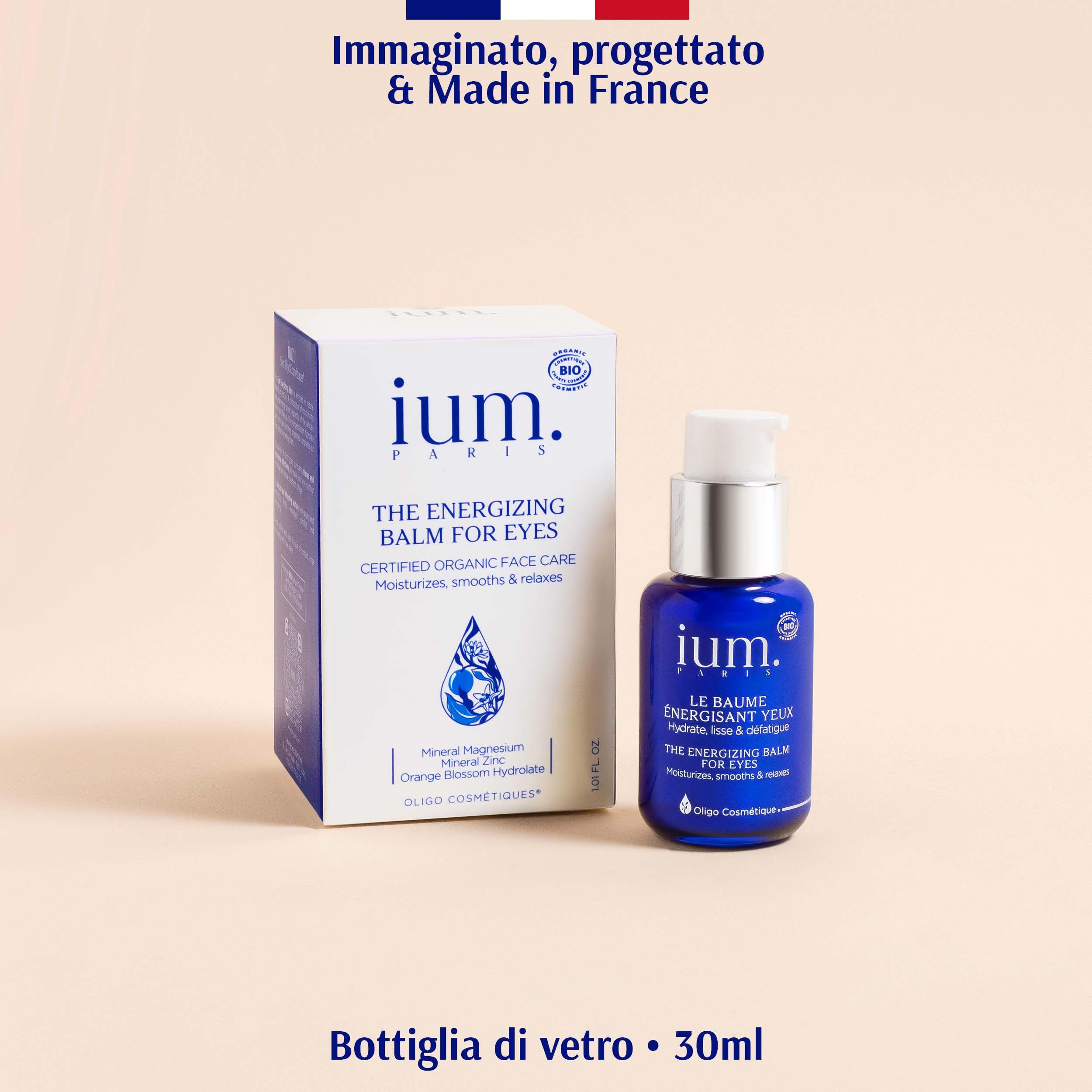 Crema Contorno Occhi Antirughe - Balsamo Energizzante Arricchito con Magnesio e Zinco Naturali - Crema Occhiaie Donna e Anti Borse Occhi Sotto Gli - Bio, Vegano - 30ml