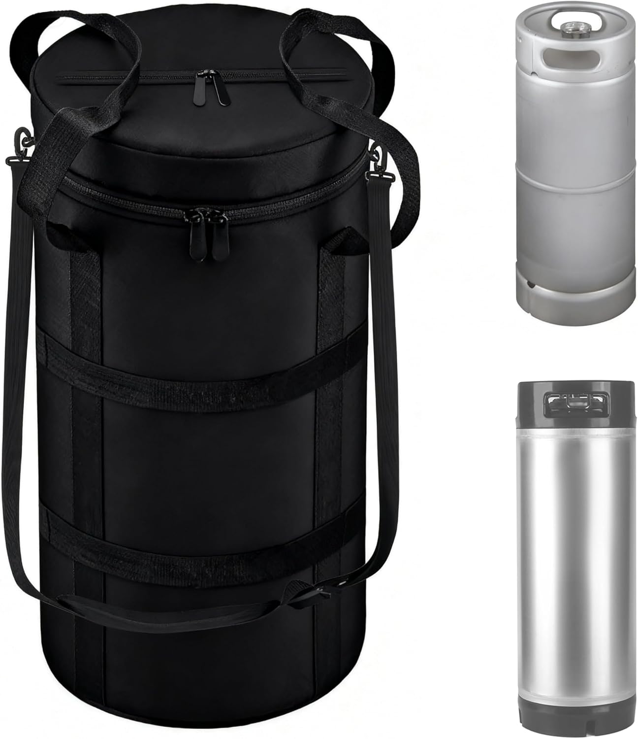 Keg Cooler for Home Brew, Beer Cooler Compatible with New 5 Gallon Ball Lock Keg and New 5 Gallon Keg Corny Keg,600D Oxford Cloth Add Cotton、Aluminum foil Layer、Waterproof Inner Iiner