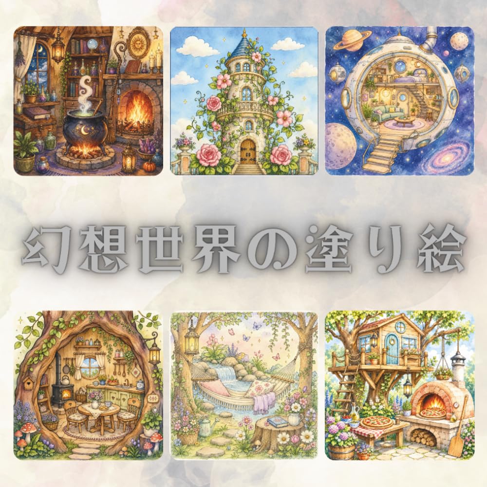 幻想世界の塗り絵