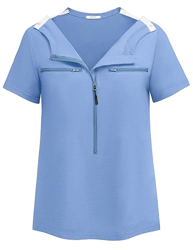 Deyeek Chemo Shirts for Port Access Women 2 Side Snap