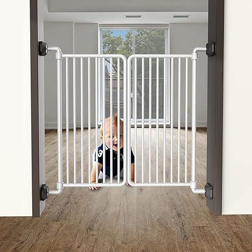 Miniatura 7 de ICERO - Protector de pared para puerta de bebé - Protege las paredes y puertas de las puertas de mascotas y perros - para puerta de seguridad de