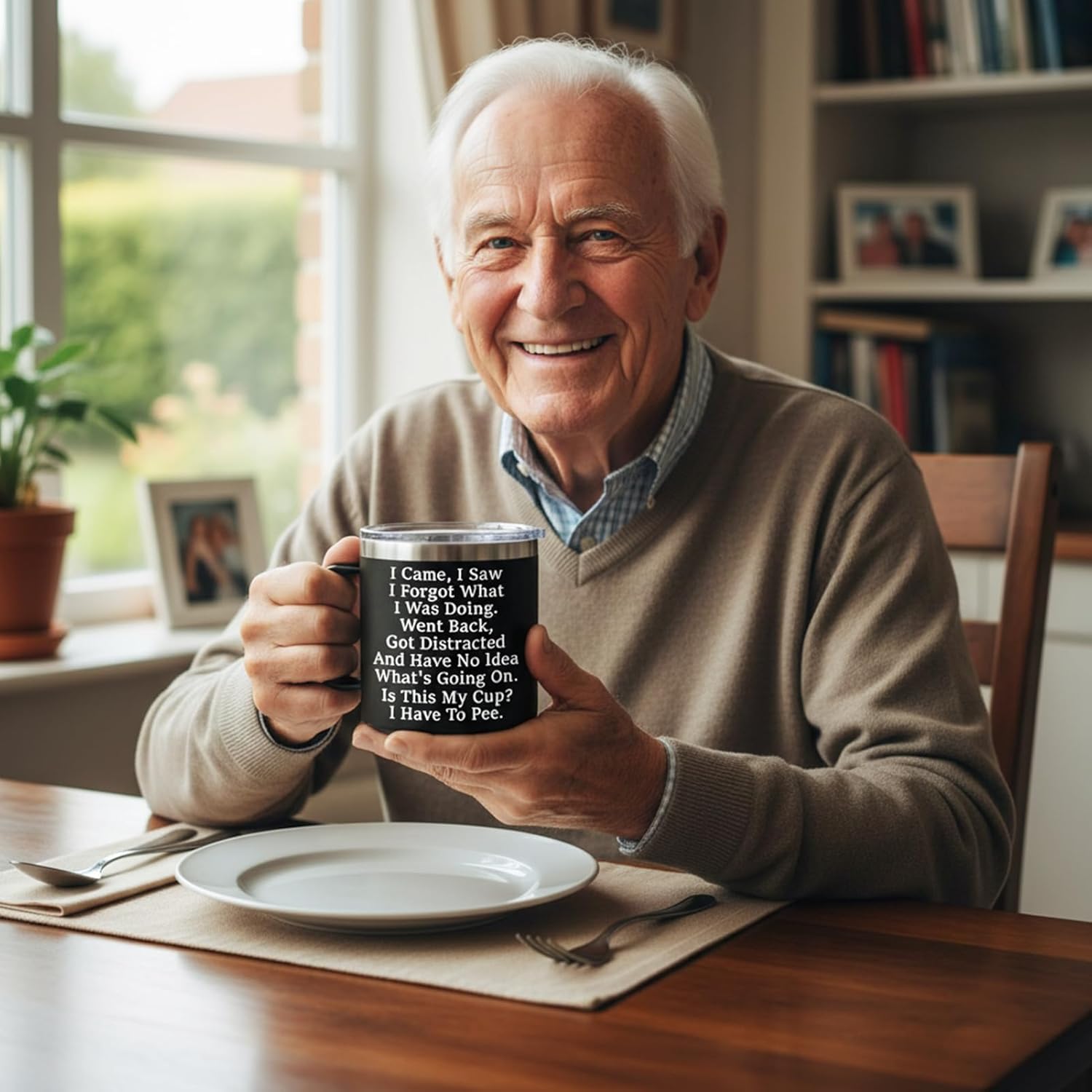 Gag Gifts Funny Adult - Christmas Gag Gifts Adult Funny - I Came I Saw I Forgot Coffee Mug 14oz - Gag Gift for Men - Birthday Sarcastic gift for Dad Grandpa Elderly Senior Citizen - Image 2