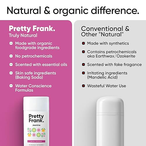 Miniatura 2 de Pretty Frank Desodorante en barra natural sin aluminio, jazmín (paquete de 1)  Control de olores durante todo el día para mujeres y hombres  Fórmula