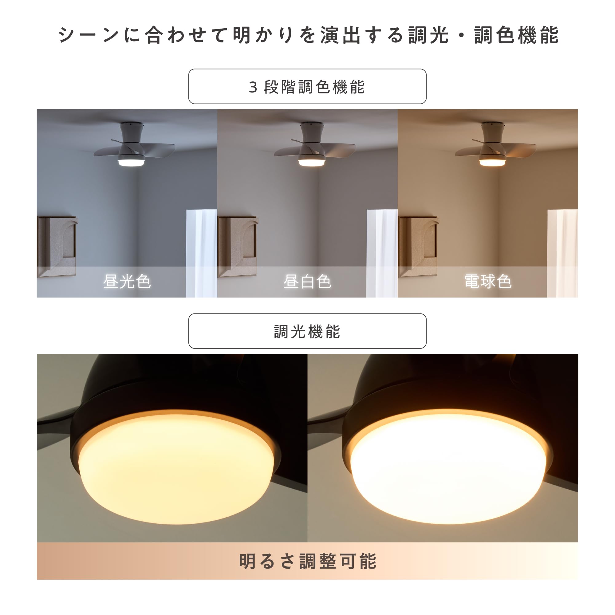 Amazon.co.jp : VENTOTA シーリングファンライト シーリングファン 3枚
