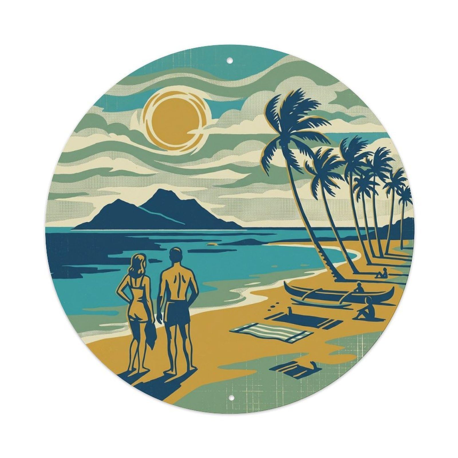 Kailua Beach Hawaii North Pacific Destination Metal Tin Sign