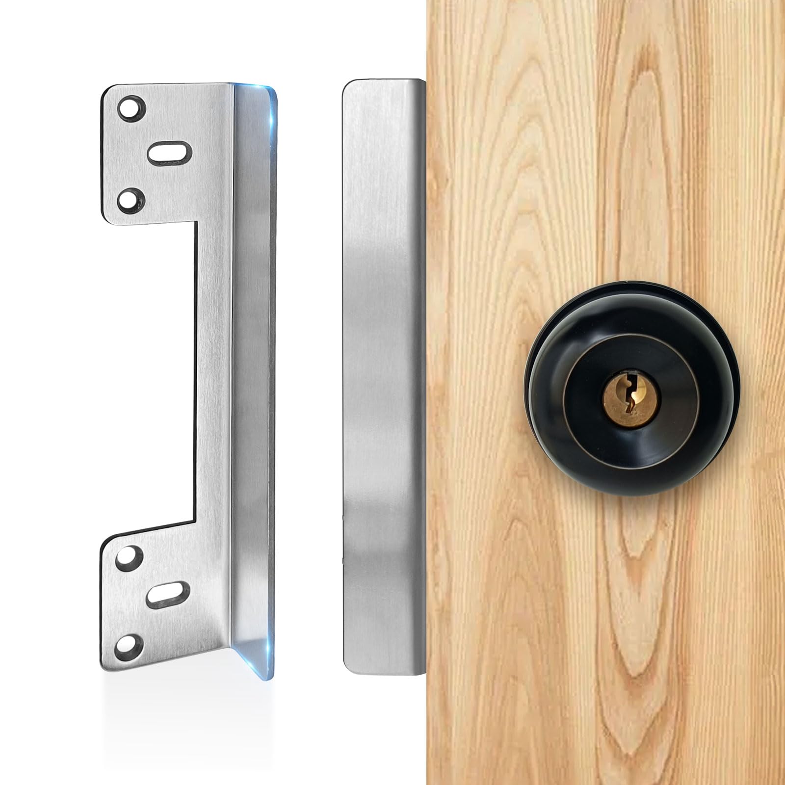 Amazon.com: MOSECYOU Door Latch Guard Plate 7” with 1” Offset