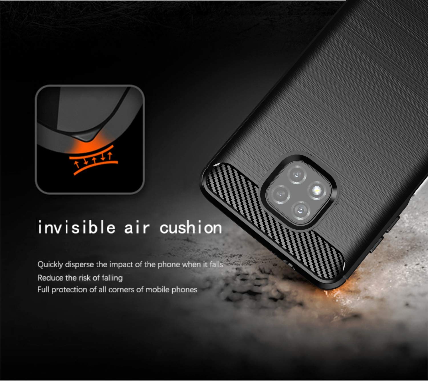 TingYR Cover Per Motorola Moto G Power 2022 - Custodia Sottile In Gomma TPU Antiurto, Morbida E Antiscivolo (Nera)