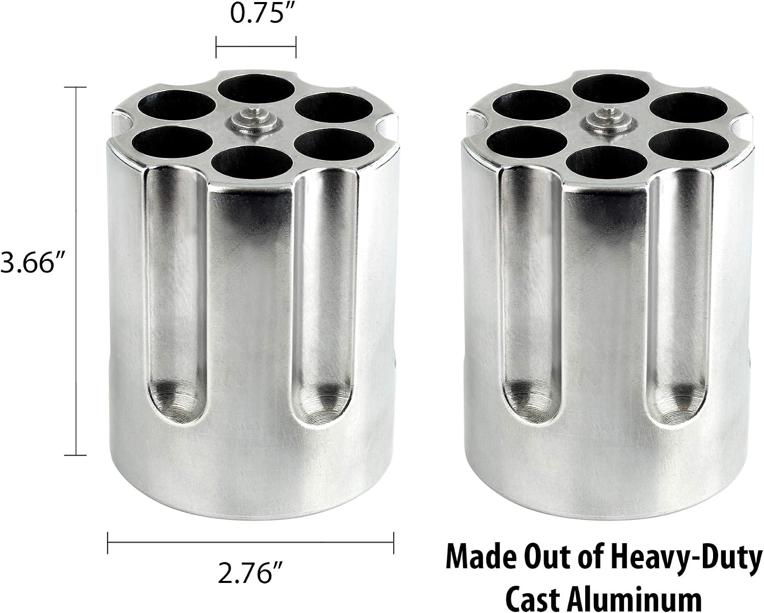 Caliber Gourmet Revolver Pen Holder & Paper Weight, Cast Aluminum Office Gift – Cool Pencil Holder for Desk Men, Funny Pen Stand, Gun Decor Accessory, Unique Vintage Desk Gadget