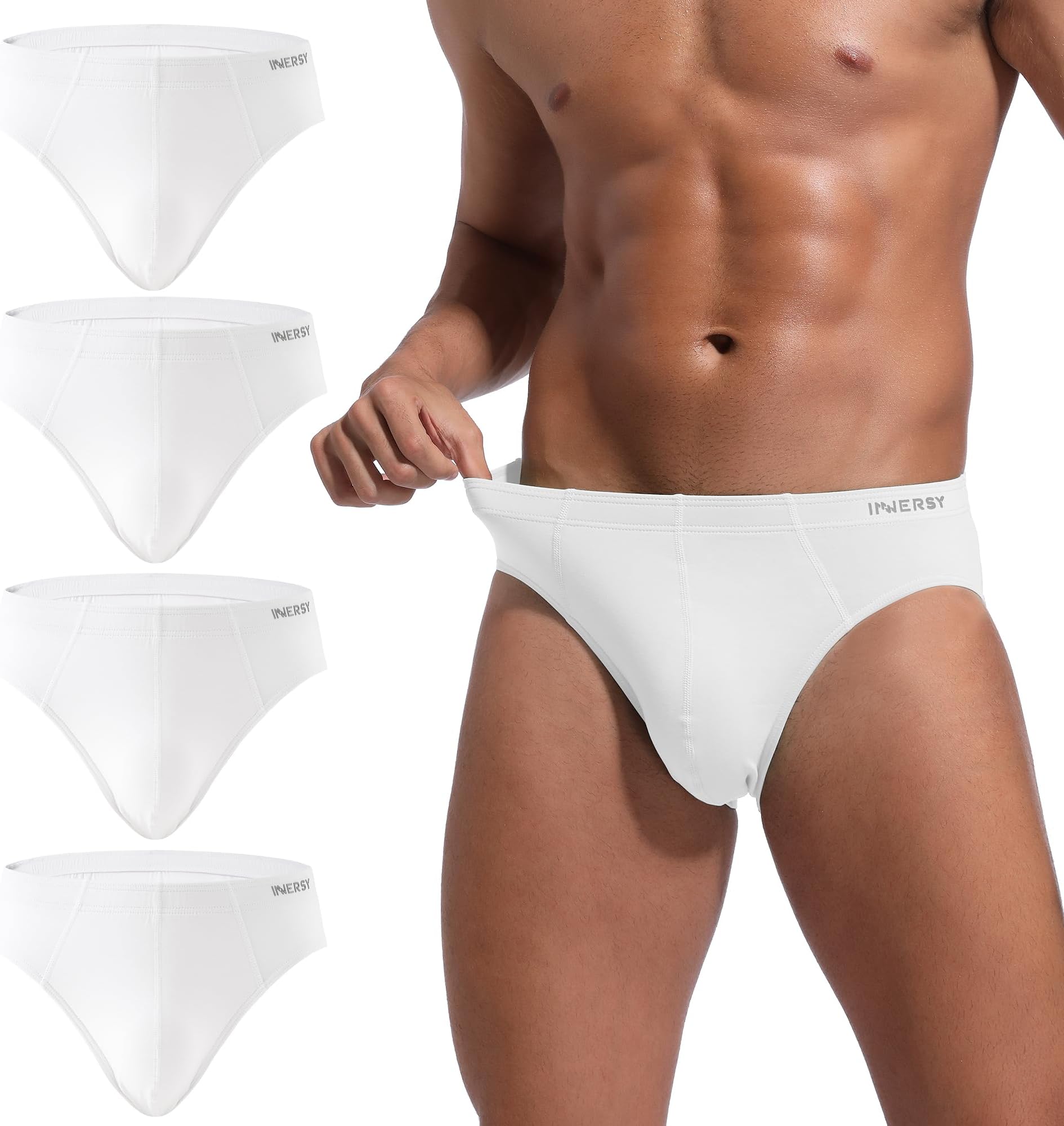 Men's Underwear Briefs Multipack Soft Underpants Classic Midi Hipster Pants Pack of 4