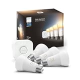 Smart Light Starter Kit - Includes &lpar;1&rpar; Bridge and &lpar;4&rpar; 75W A19 E26 LED Smart White Ambiance Bulbs - Control with App - Compatible with Alexa&comma; Google Assistant&comma; and Apple HomeKit