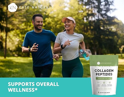Miniatura 4 de Kate Naturals Péptidos de colágeno en polvo para cabello, piel, uñas y articulaciones (16 onzas, hidrolizado, sin sabor) colágeno bovino alimentado