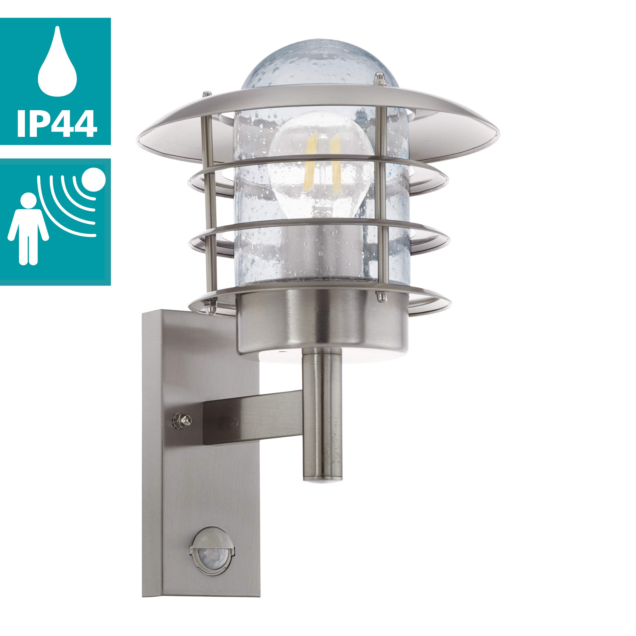 EGLO Applique murale extérieure Mouna, 1 flamme, lampe extérieure avec