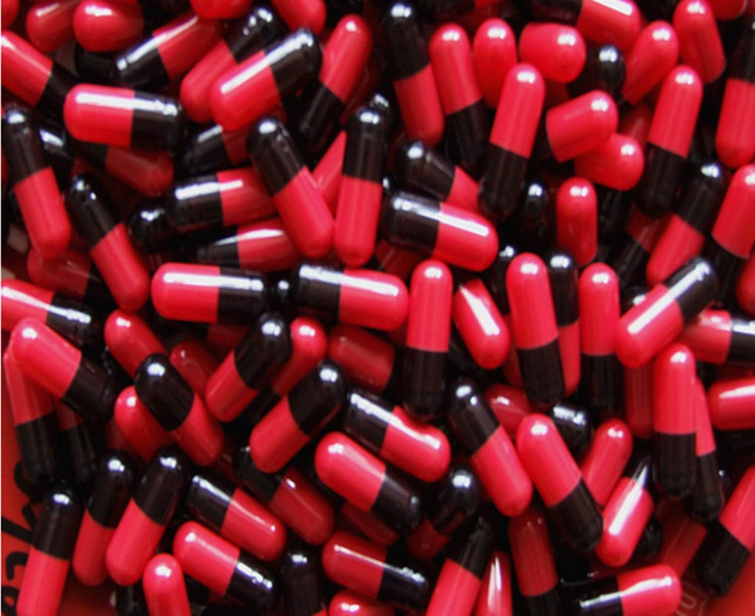 DR T & T 1000 Empty Gelatine Gelatin red Black Capsules Capsule size1 Size 1 EU Products with Certificate