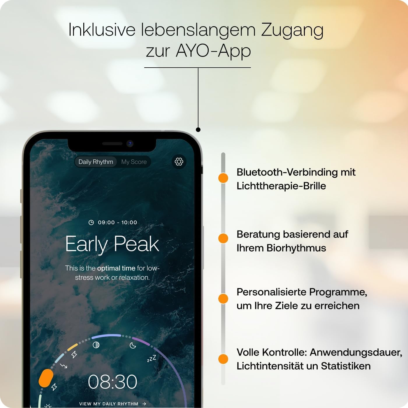 AYO+ Lichttherapiebrille: Carbon Black Limited Edition - Maximieren Sie Schlaf, Energie und Stimmung – einzigartiges 670nm rotes Licht für die Augengesundheit - Ihre Alternative zur Tageslichtlampe