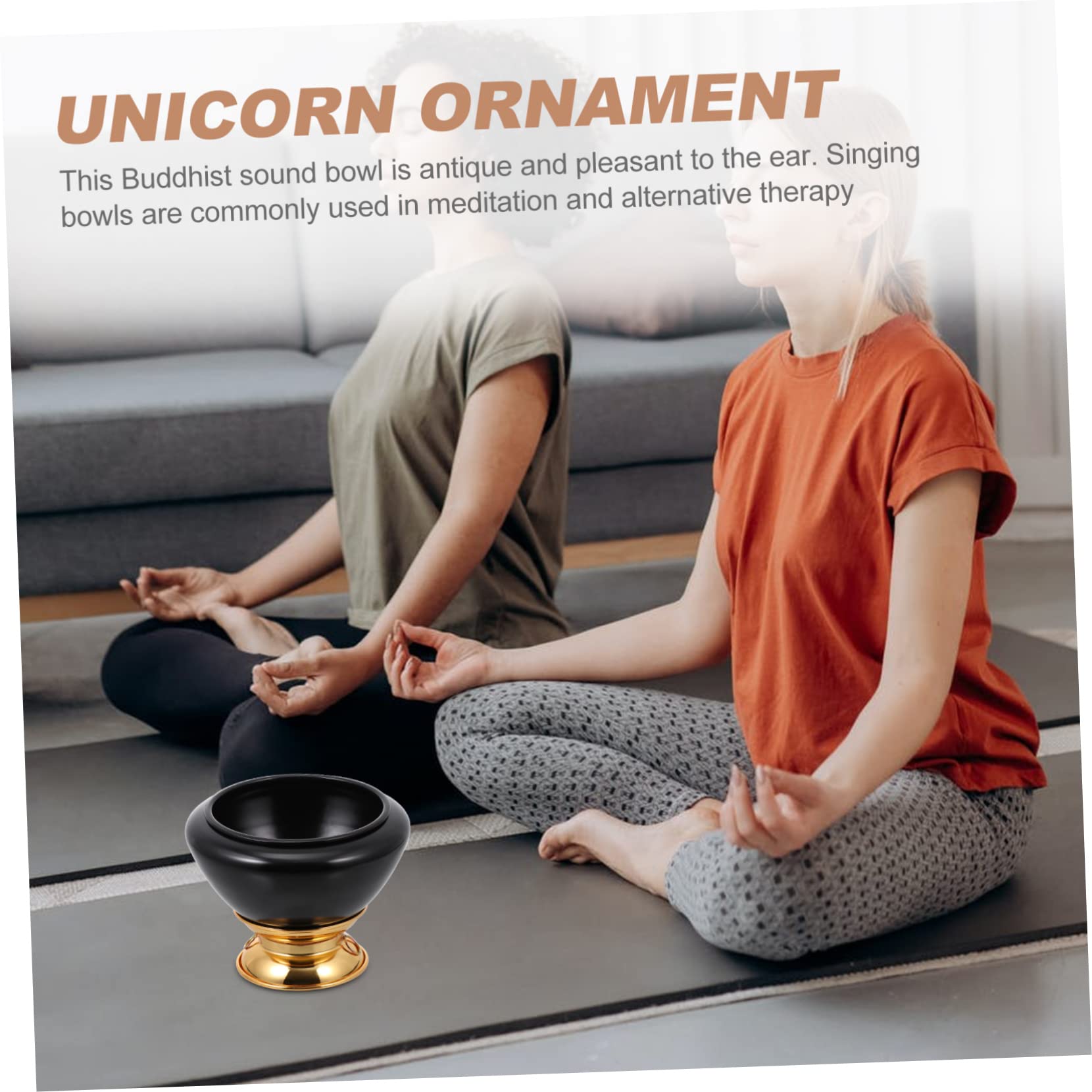 2 Pezzi Rame Buddha Campana Musicale Campana tibetana Antica Decorazioni per la casa Ciotole per Meditazione Musica Ciotola per Meditazione Multiuso Accessorio per Yoga Multitool Chakra Spirituale