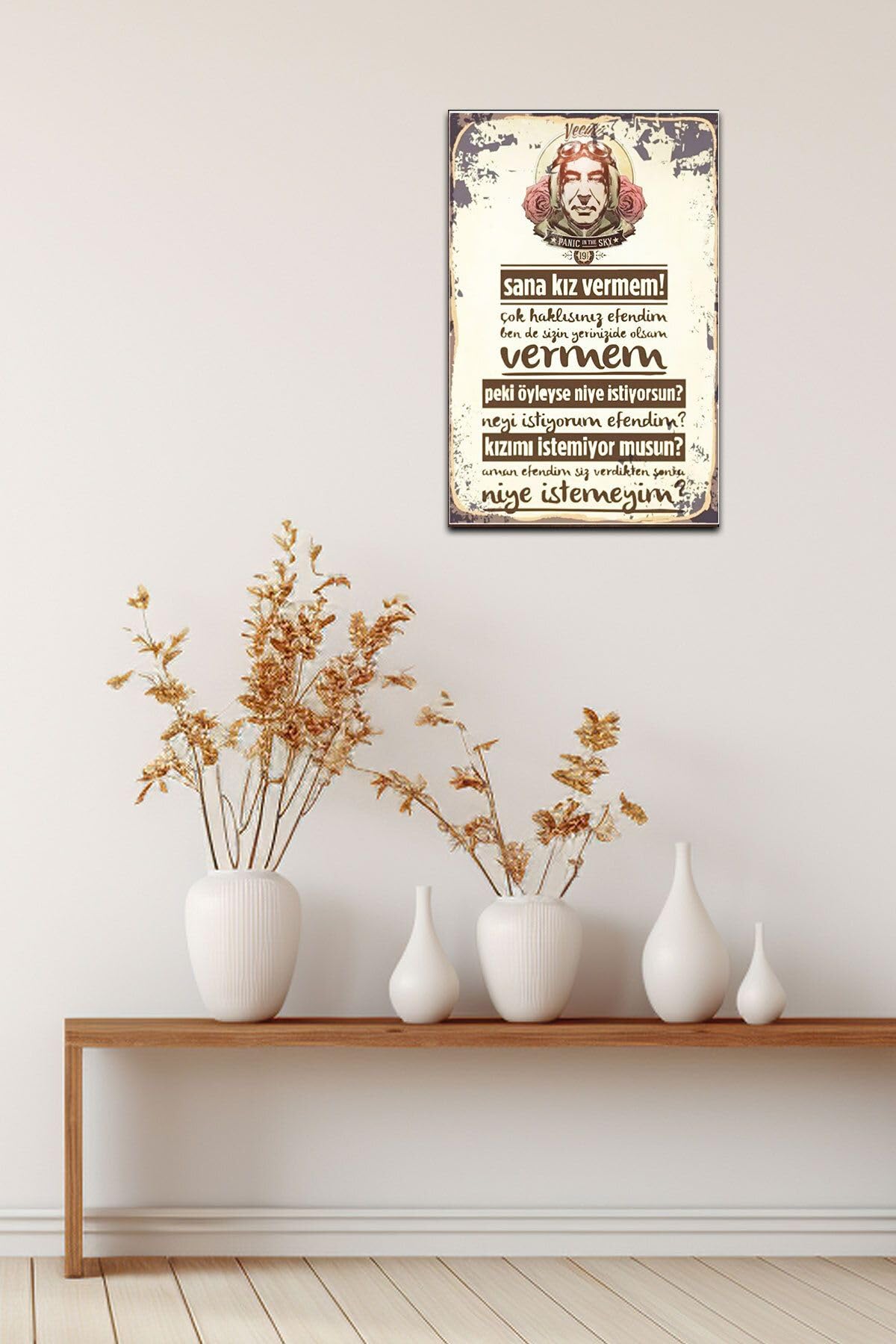 Dekolia Şener Şen Replik Retro Vintage Drtr0100 Ahşap Mdf Tablo