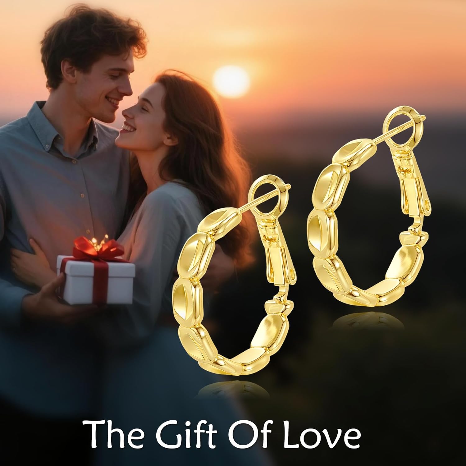 14K Gold Textured Hoop Earring for Women, 20/30mm Texture Gold Earrings Classic Round Hoop Earrings, Gold Jewelry Gift for Women Her