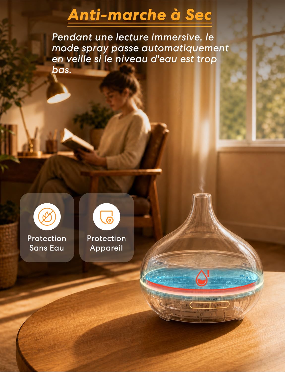 Meross Diffuseur Huiles Essentielles Connecté MOD150, Humidificateur WiFi avec APP Contrôle et Commande Vocale, Compatible avec Apple Home, Alexa et Google Home, sans BPA