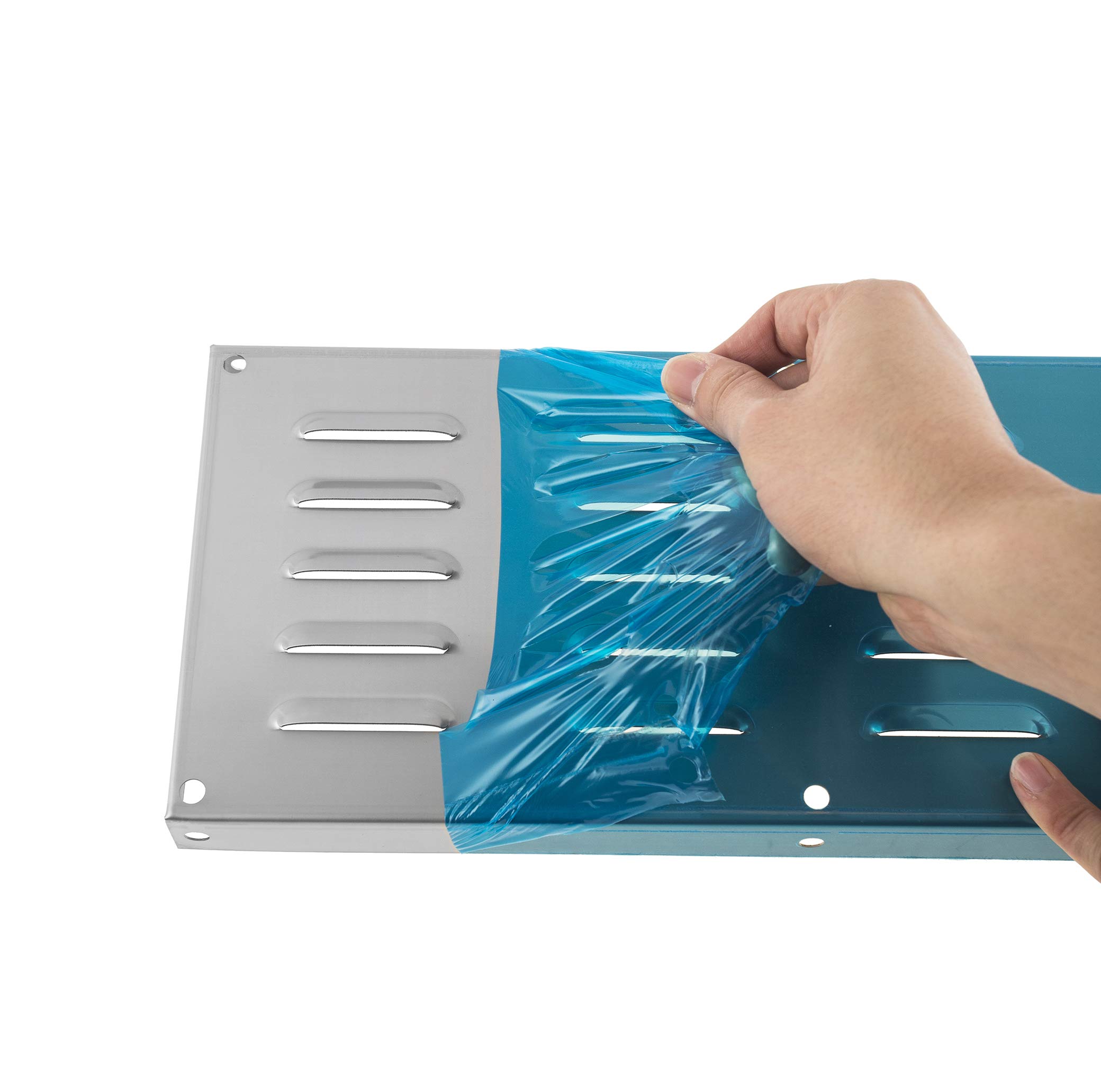 Edelstahl-Belüftungsblende 38,1x16,5 Cm – Für Grill, Feuerstelle, Kamin, Außenküche, Aus Edelstahl 304, Mit Bohrungen
