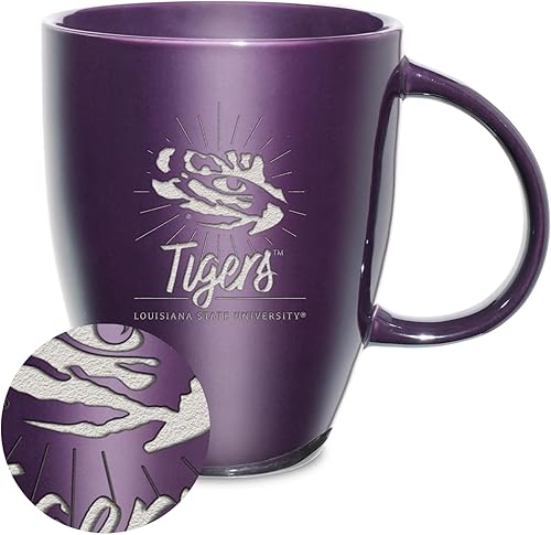 Vista 475 de Rico Industries NCAA - Taza de cerámica con grabado láser, 18 onzas, café y té
