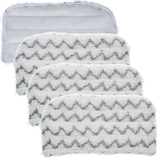 4Pcs Steam Mop Pads Replacement for Shark Steam Mop S1000 S1000A S1000C S1000WM S1001C, Microfiber Washable Dirt Grip Pads Refill Soft Steam Cleaner Pad