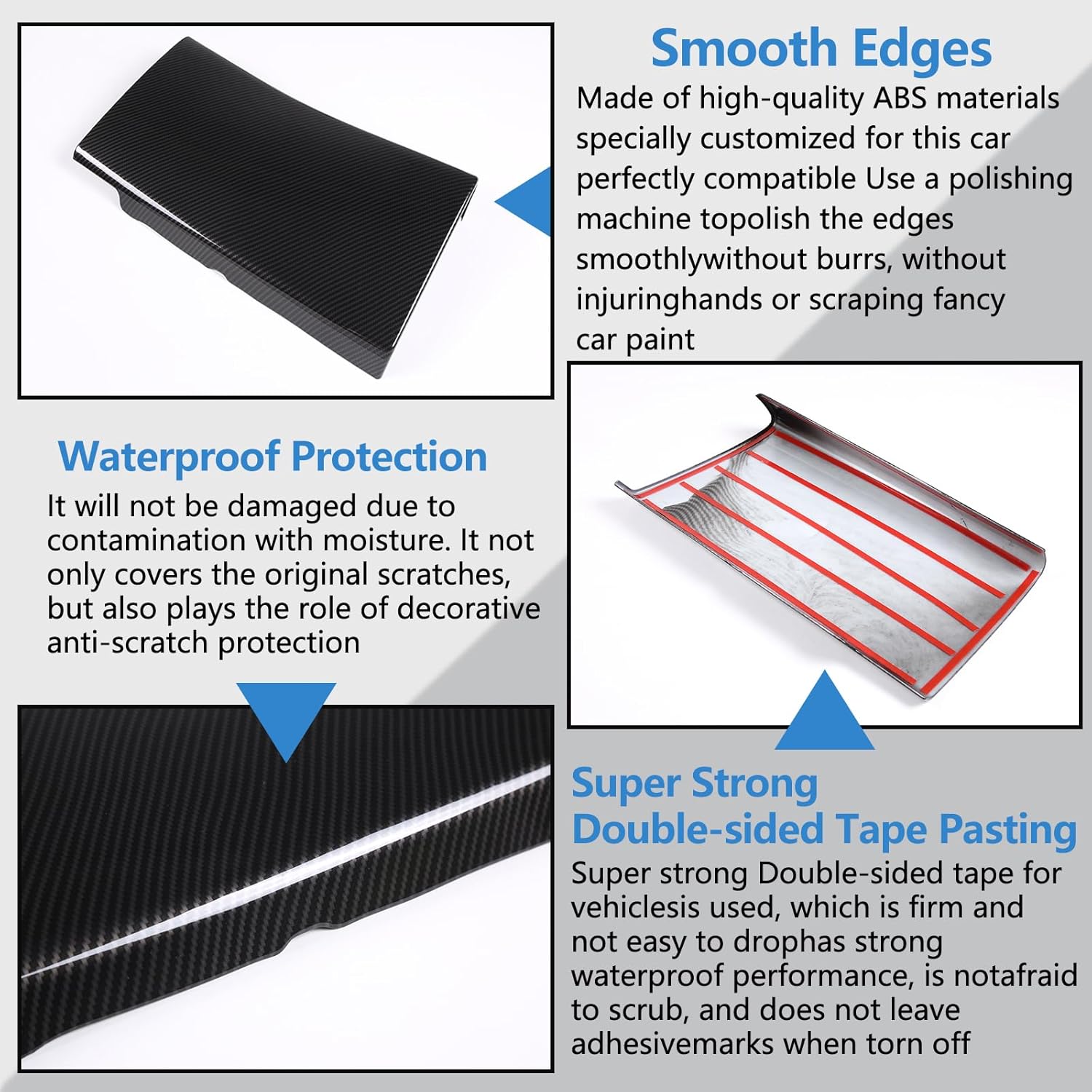 Car Center Console Side Cover Trim Compatible with Chevrolet Corvette C8 2020-2024,Dashboard Co-Pilot Passenger Glove Box Panel Trim Interior Accessories (ABS Carbon Fiber)