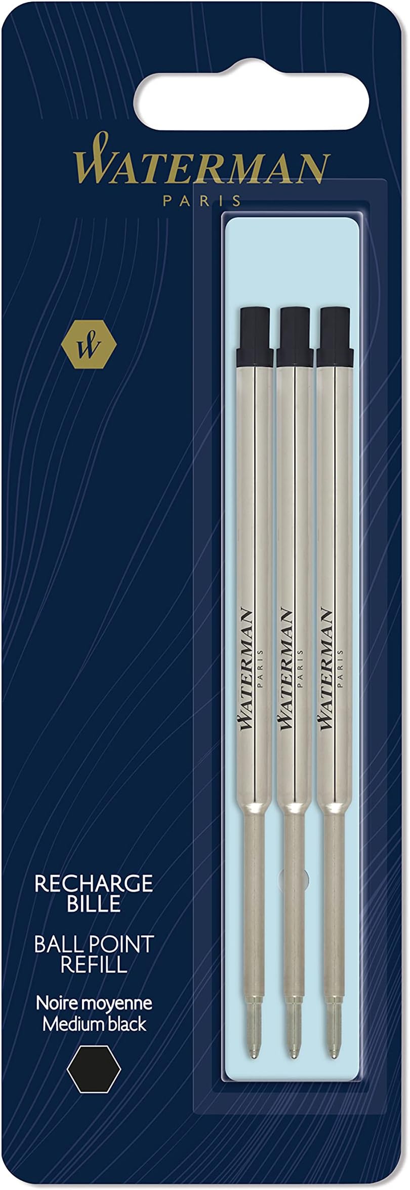 Ballpoint Pen Refills | Medium Point | Black Ink | 3 Count