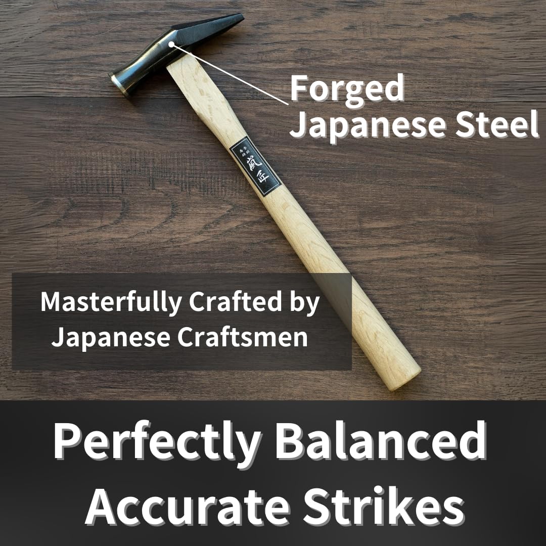 RANSHOU Japanese Carpenter Hammer with Nail Set Punch SAKIKIRI