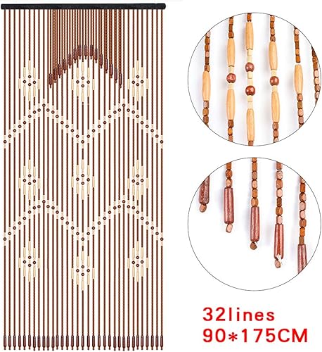 Miniatura 4 de Cortina de madera de 32 líneas decoración de porche sala de estar cortina de división de 354 pulgadas de ancho x 689 pulgadas de alto para porche