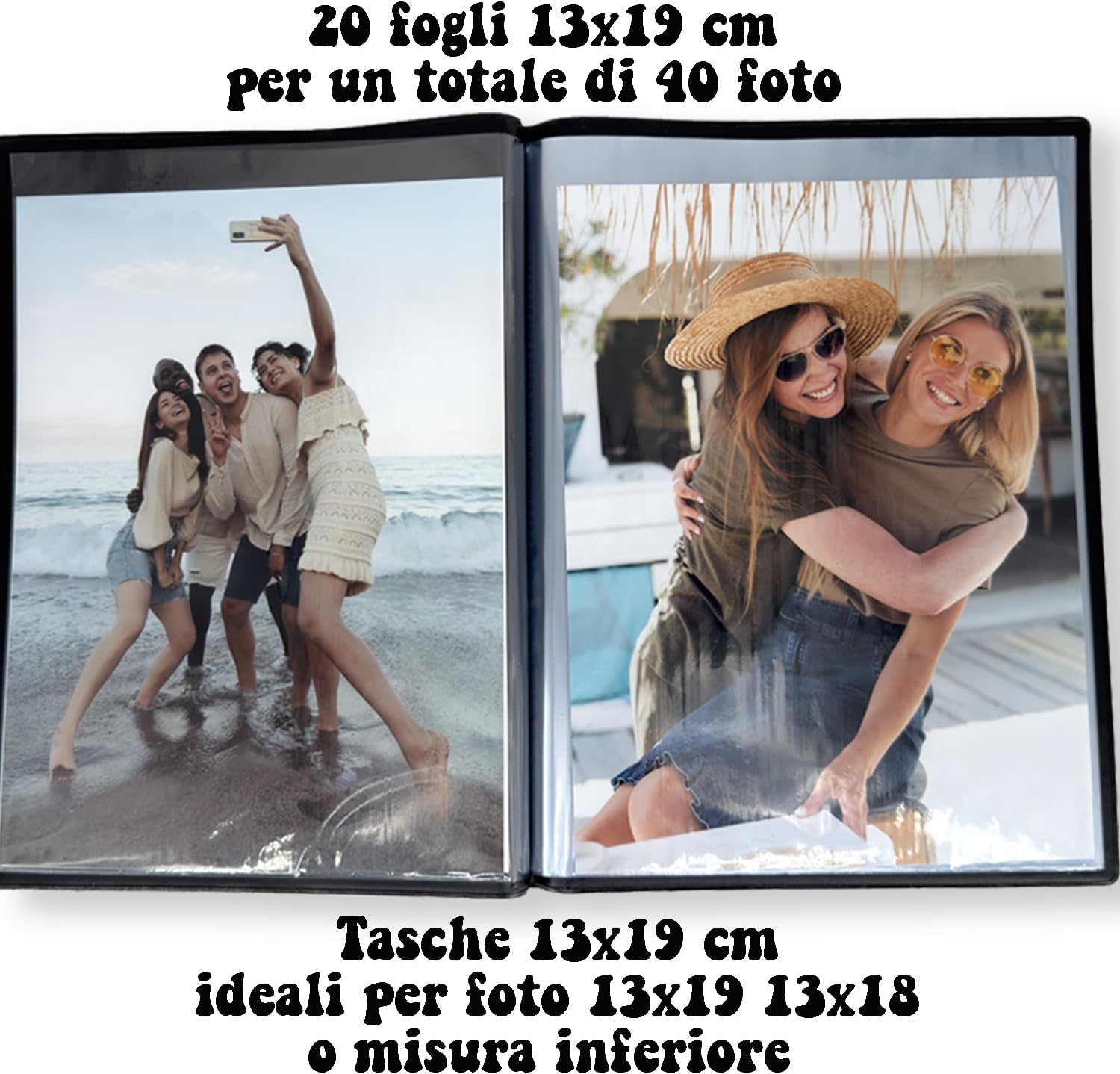 10 Album Fotografici 13x19 13x18 Copertina Morbida Personalizzabile Portafoto 13 x 19 13 x 18 da 18 Bustine Perfetto per Conservare fino a 360 Foto – Ideale per Foto, Menu, Cartoline, Schede, Ricette