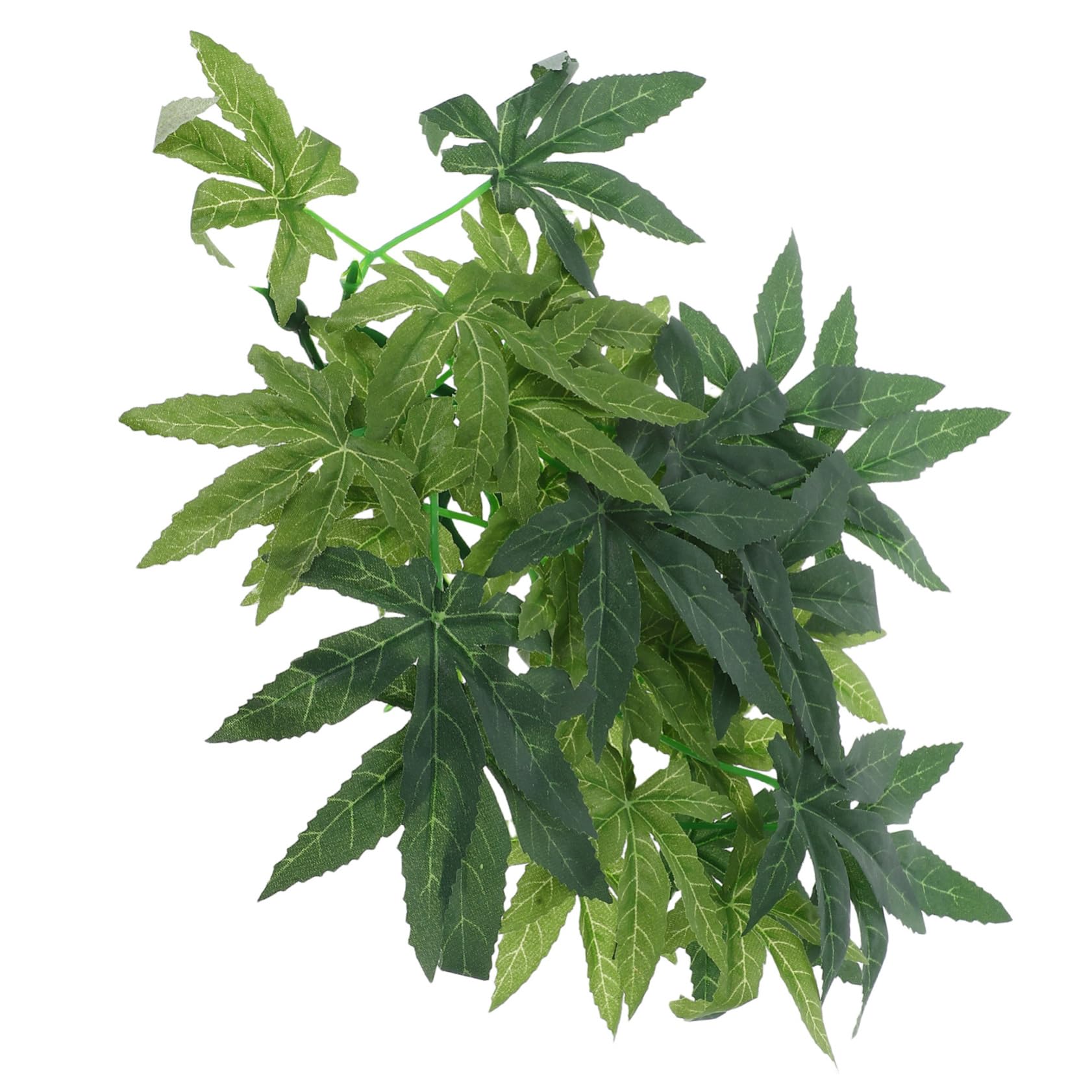 Mikikit Artificial Rattan Plants for Reptile Habitat Decoration Lifelike Terrarium Leaves with Suction Cup for Lizards Snakes Tortoises and More