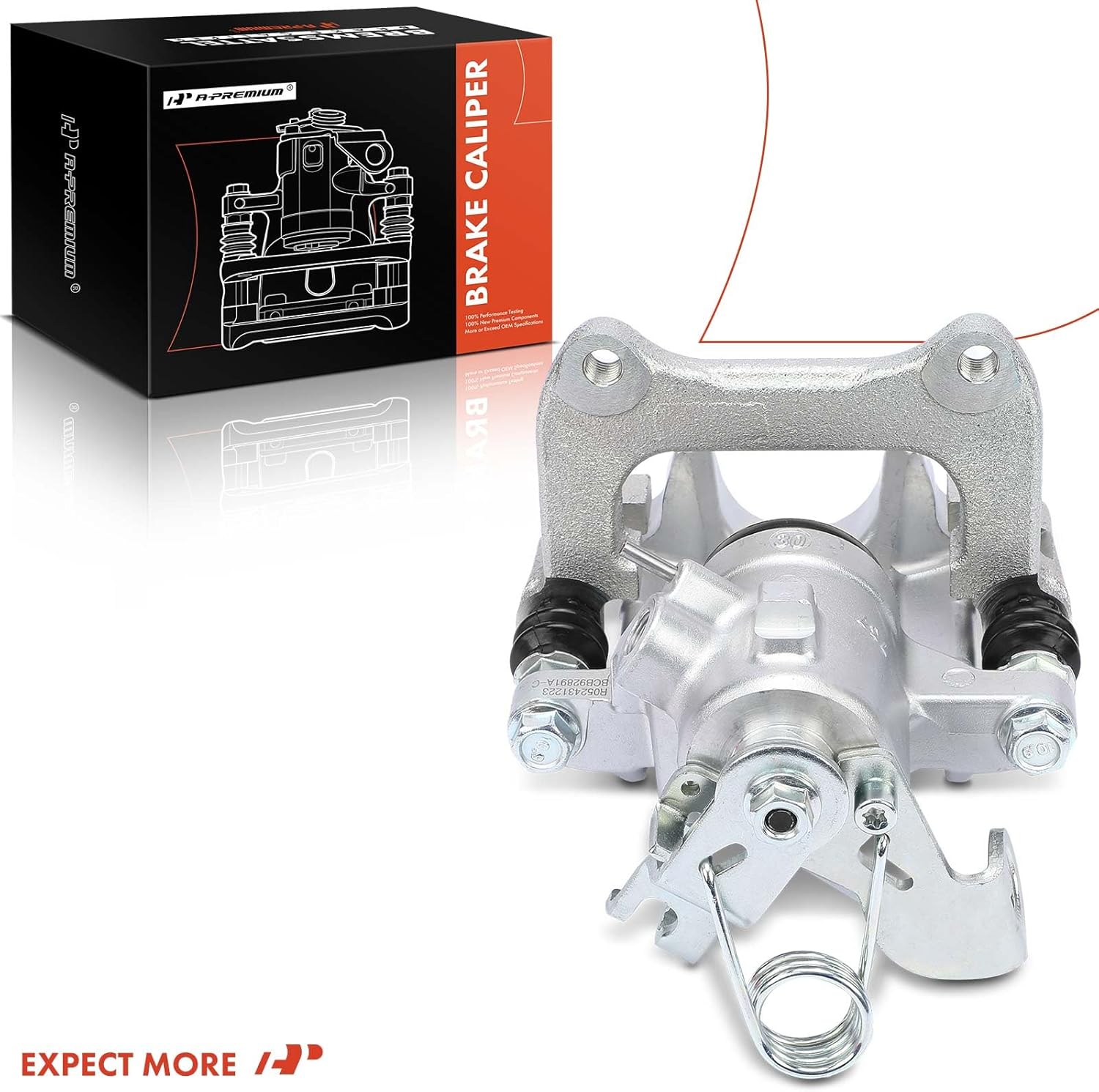 A-Premium Disc Brake Caliper Assembly with Bracket Compatible with Select Audi Models - A4 2003-2006, A4 Quattro 2003-2006 - Rear Left Driver Side