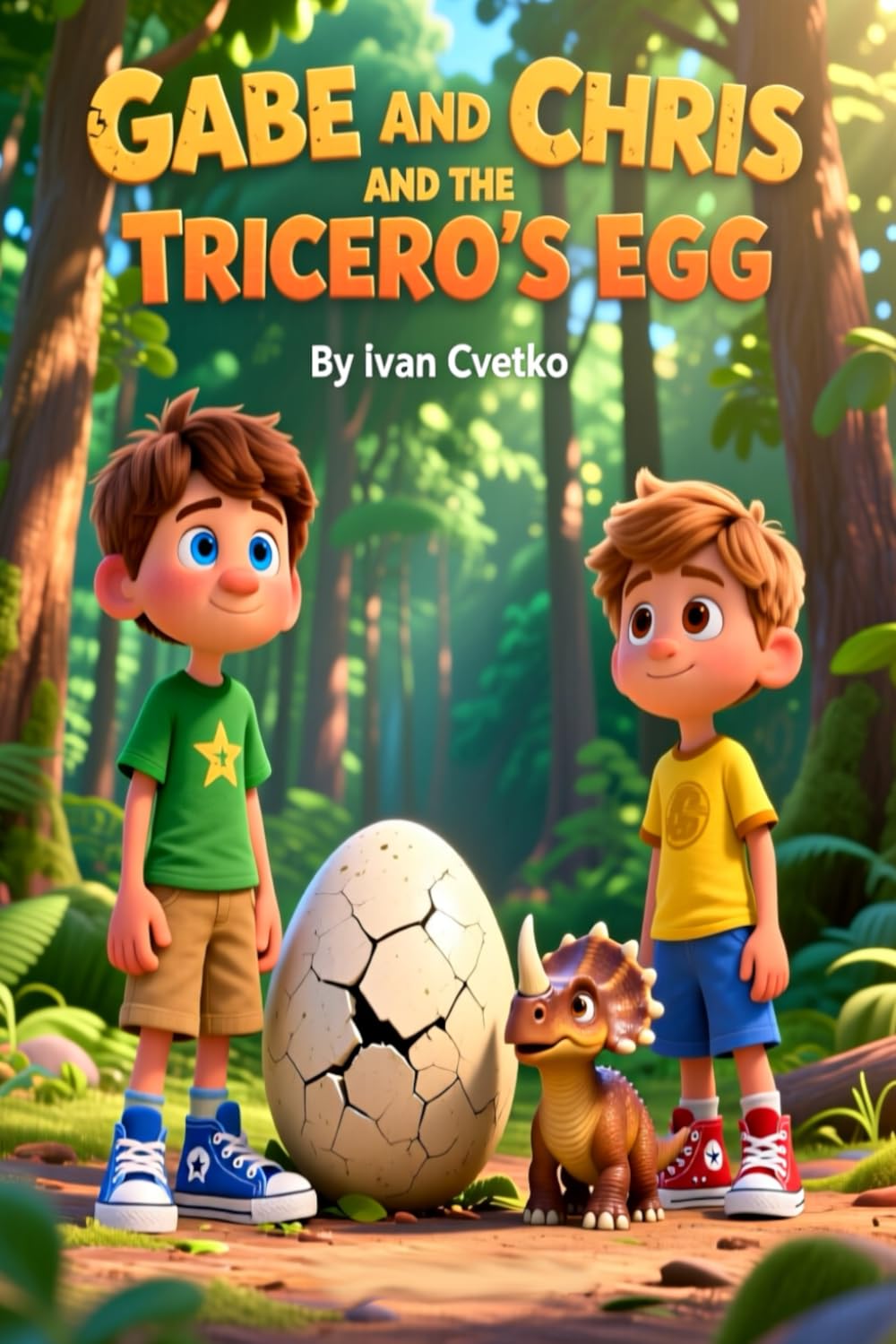 Gabe and Chris and the Tricero's Egg: A Heartwarming Dinosaur Adventure About Curiosity, Courage, and Friendship (Gabe and Chris: Dinosaur Egg Adventures)