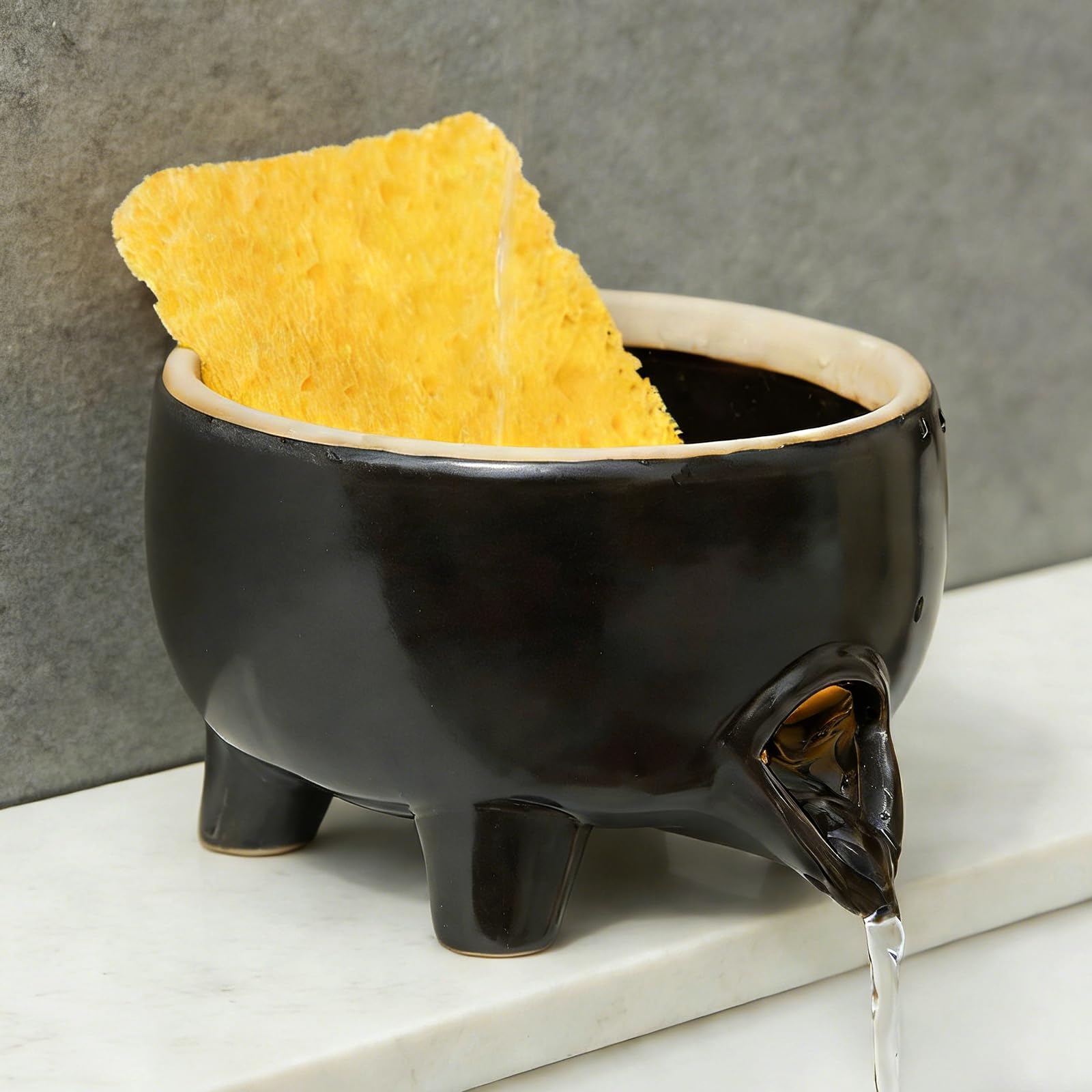 Photo 1 of Wowhalolo Ceramic Sponge Holder - Black